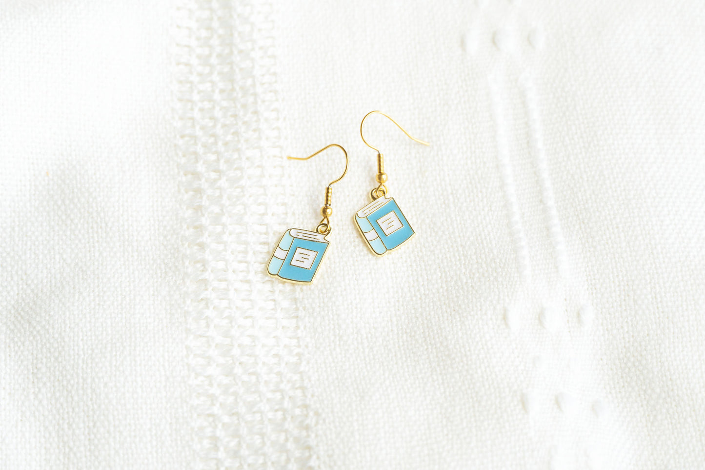Cute Book Charm Earrings