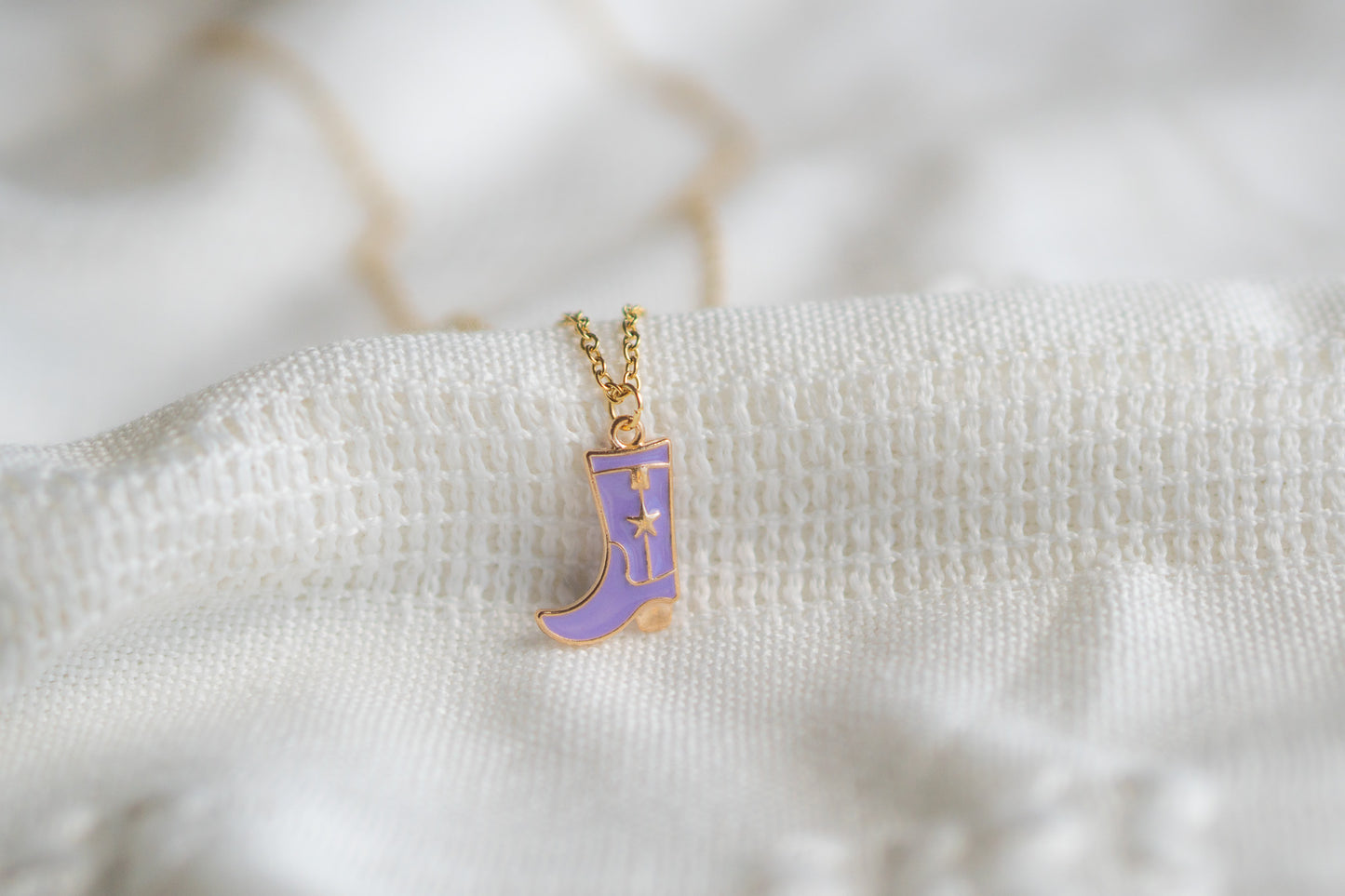 Cowboy Boots Charm Necklace