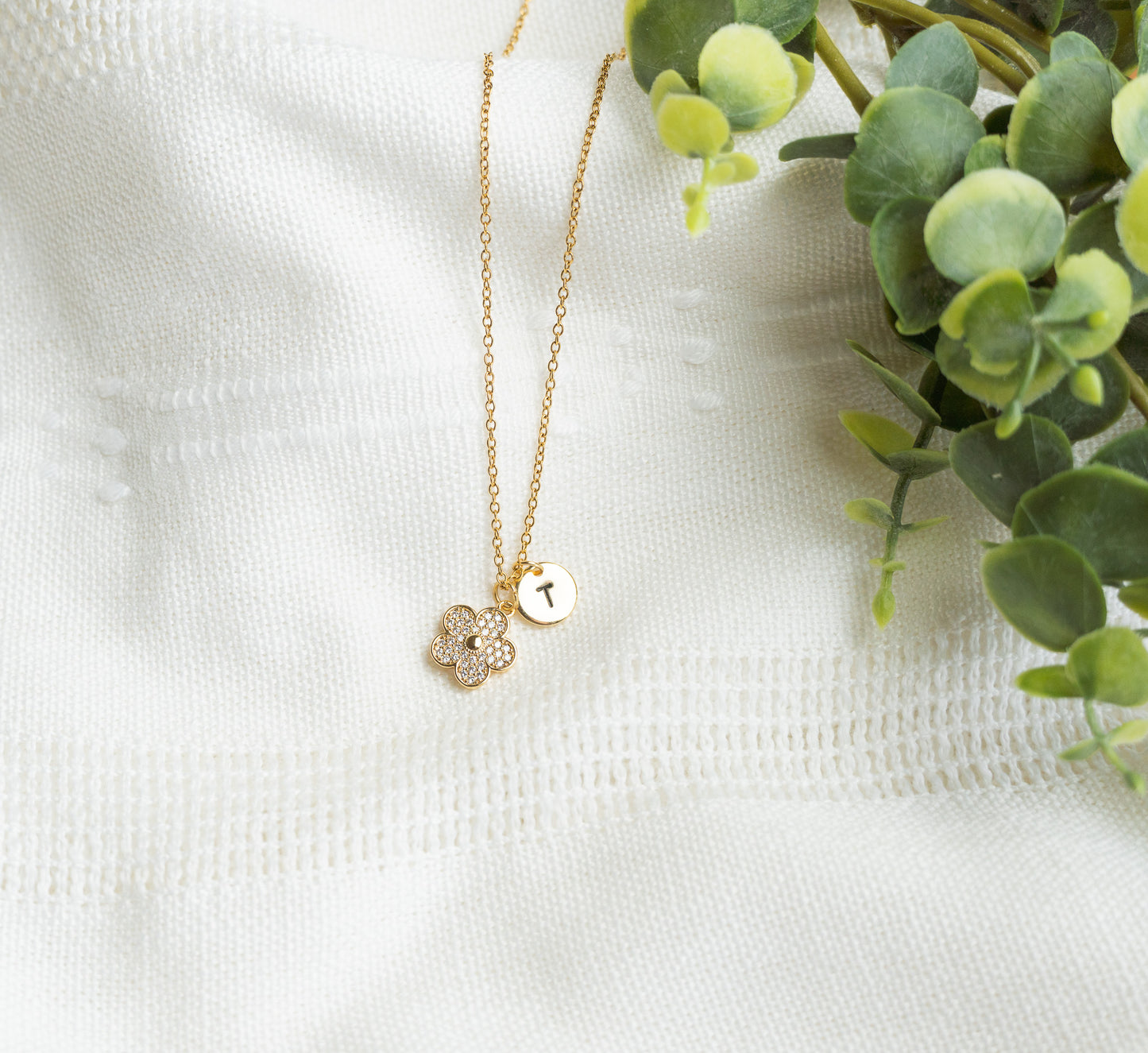 Flower Cubic Zirconia Necklace