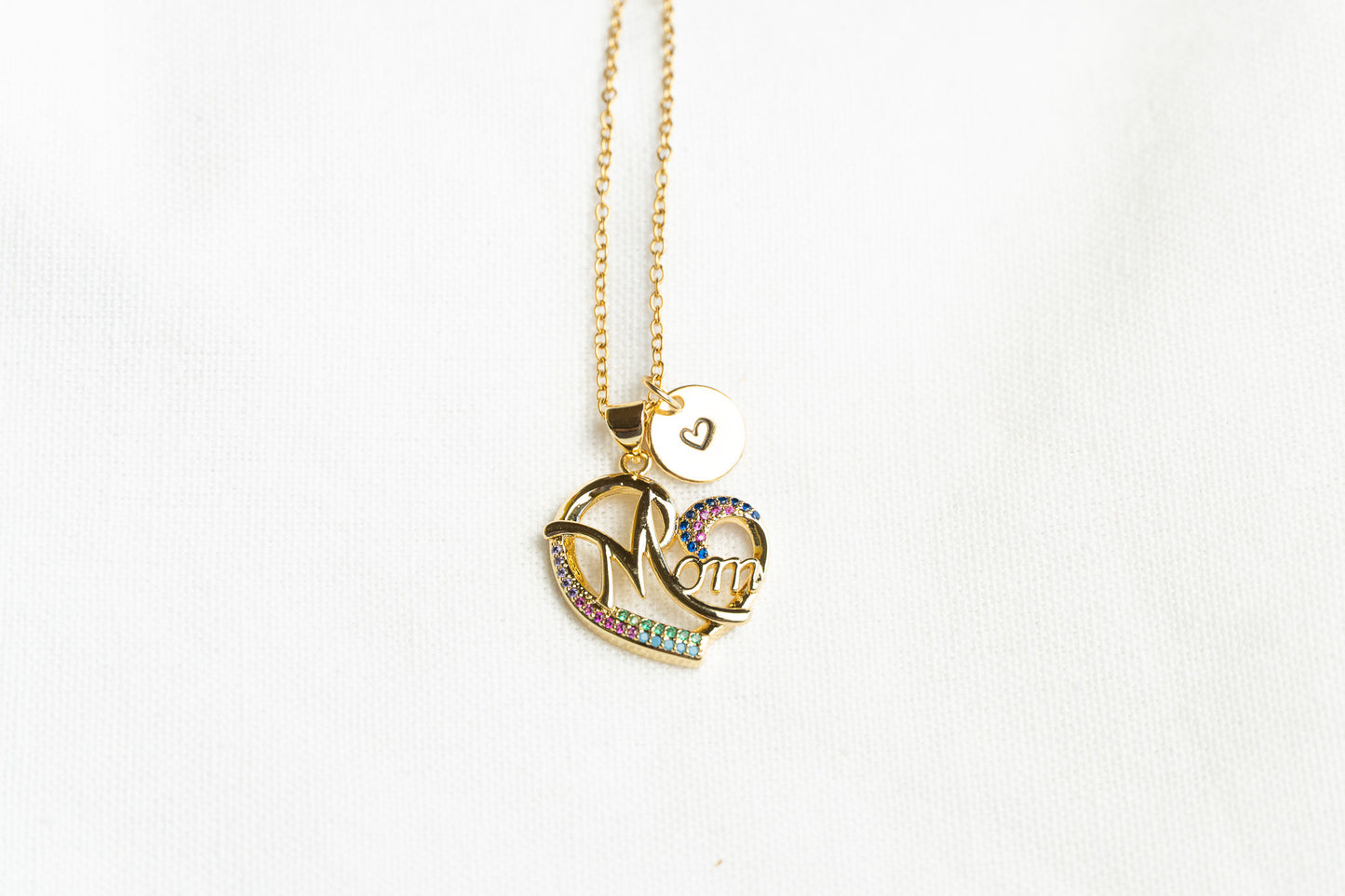 Mom Colorful Heart Necklace