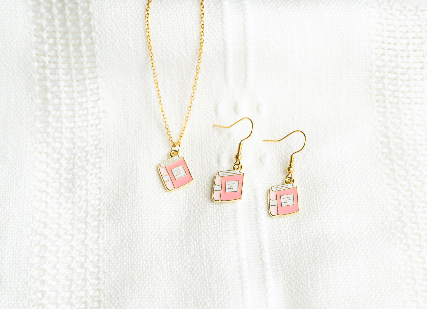 Cute Book Charm Necklace