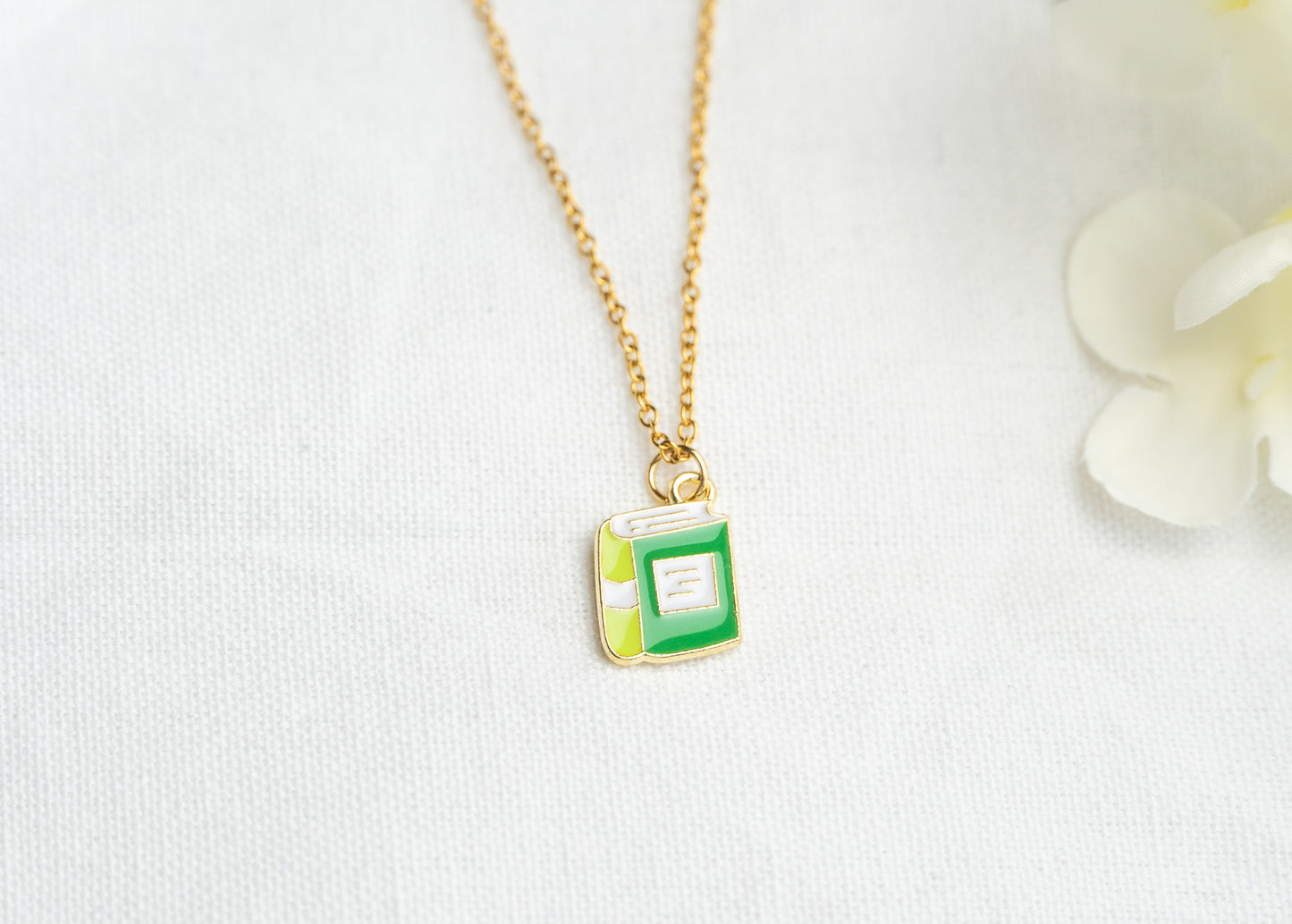 Cute Book Charm Necklace