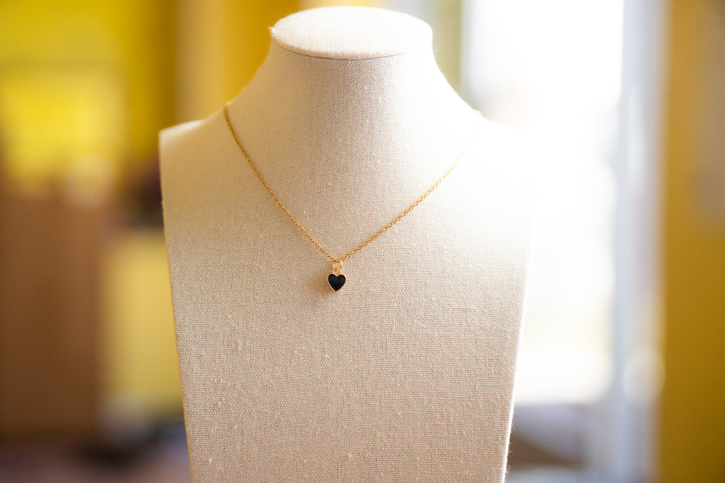 Mini Heart Charm Gold Necklace