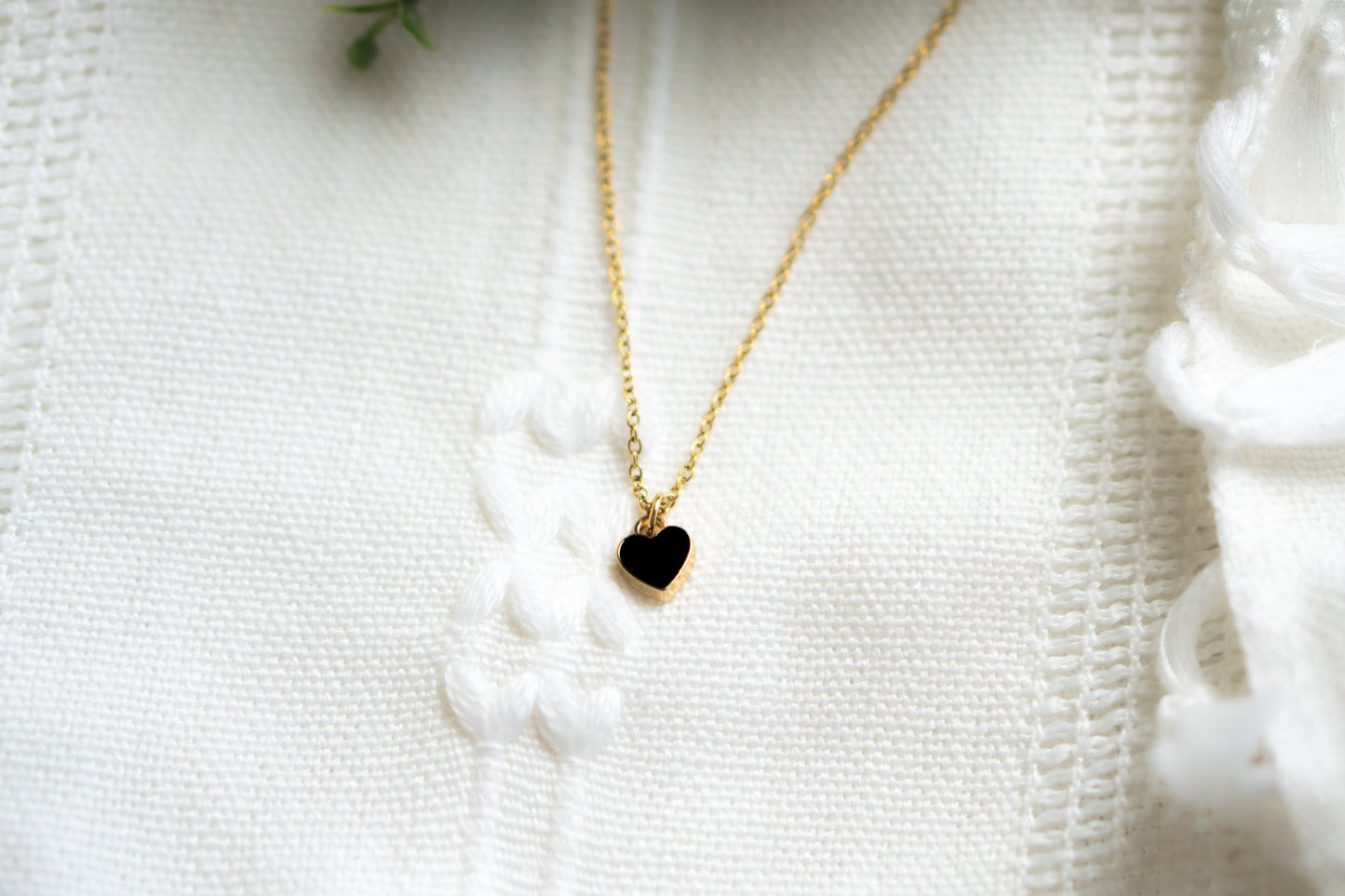 Mini Heart Charm Gold Necklace