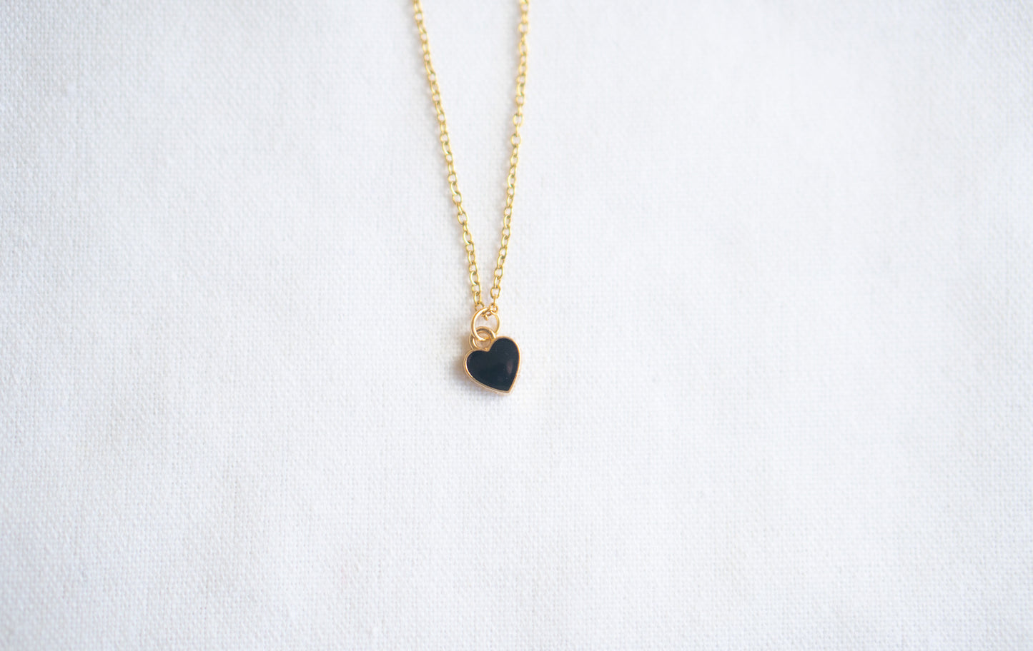 Mini Heart Charm Gold Necklace