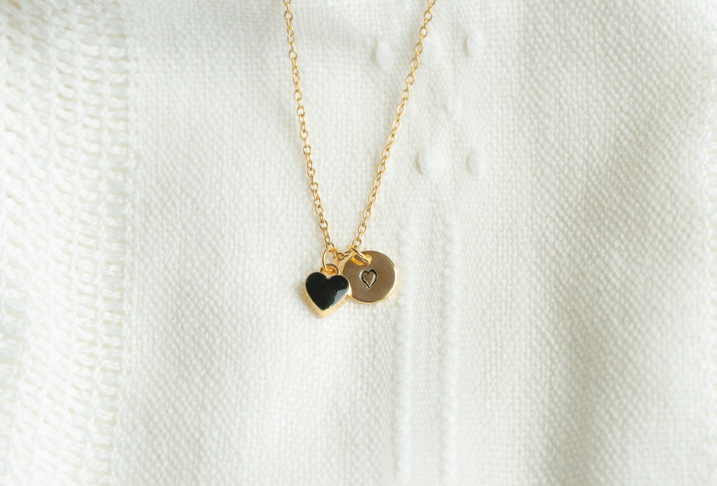 Mini Heart Charm Gold Necklace