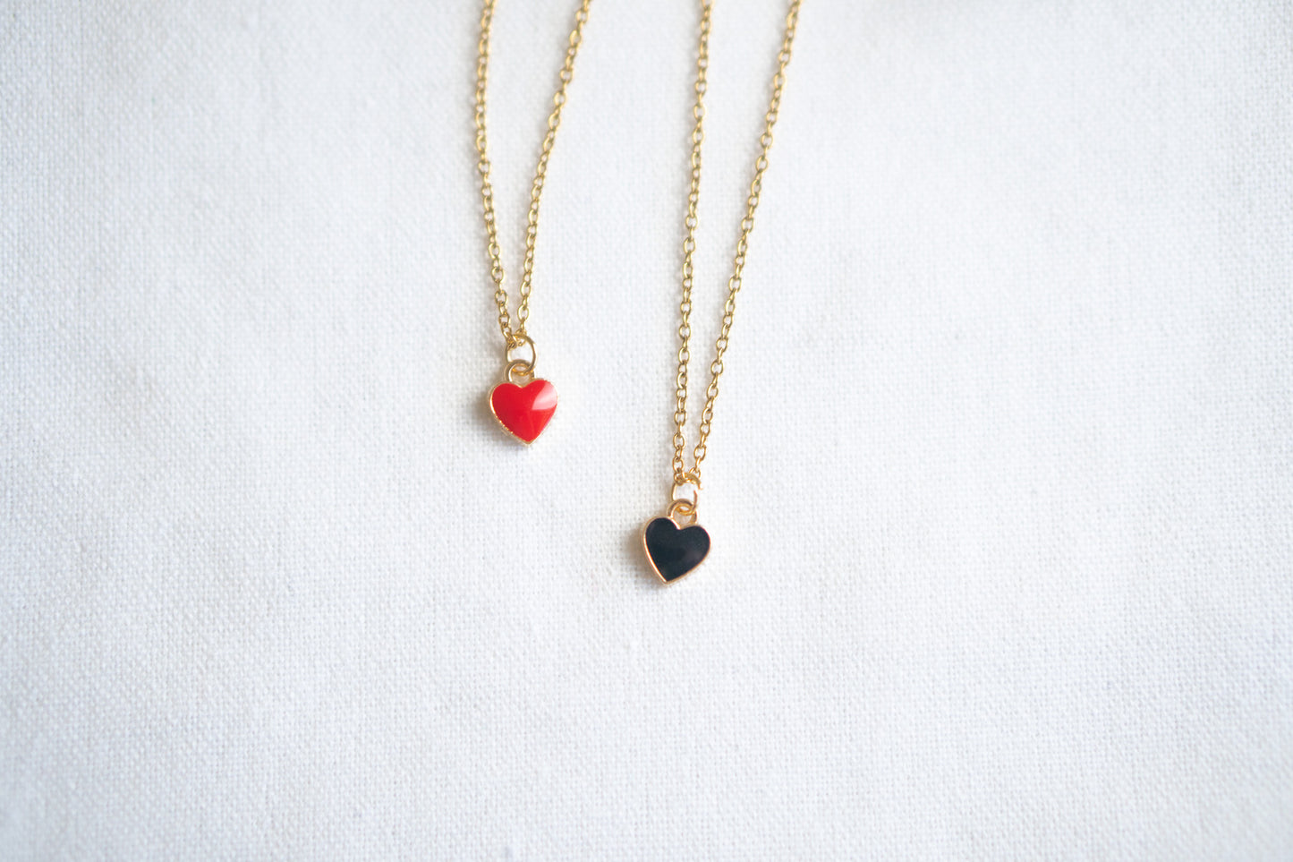 Mini Heart Charm Gold Necklace