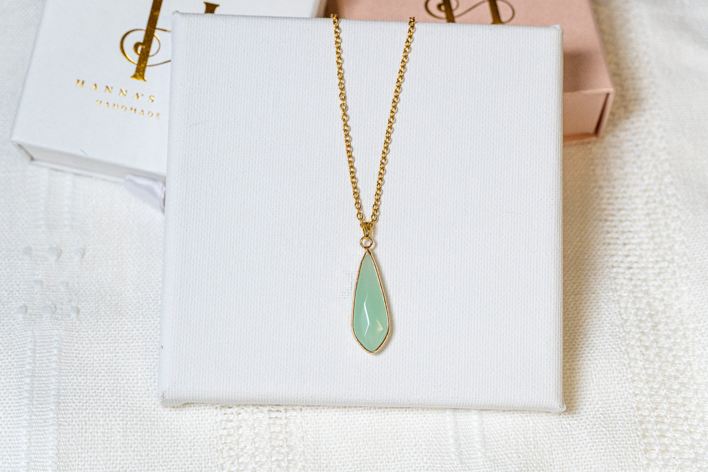 Natural Jade Drop Necklace