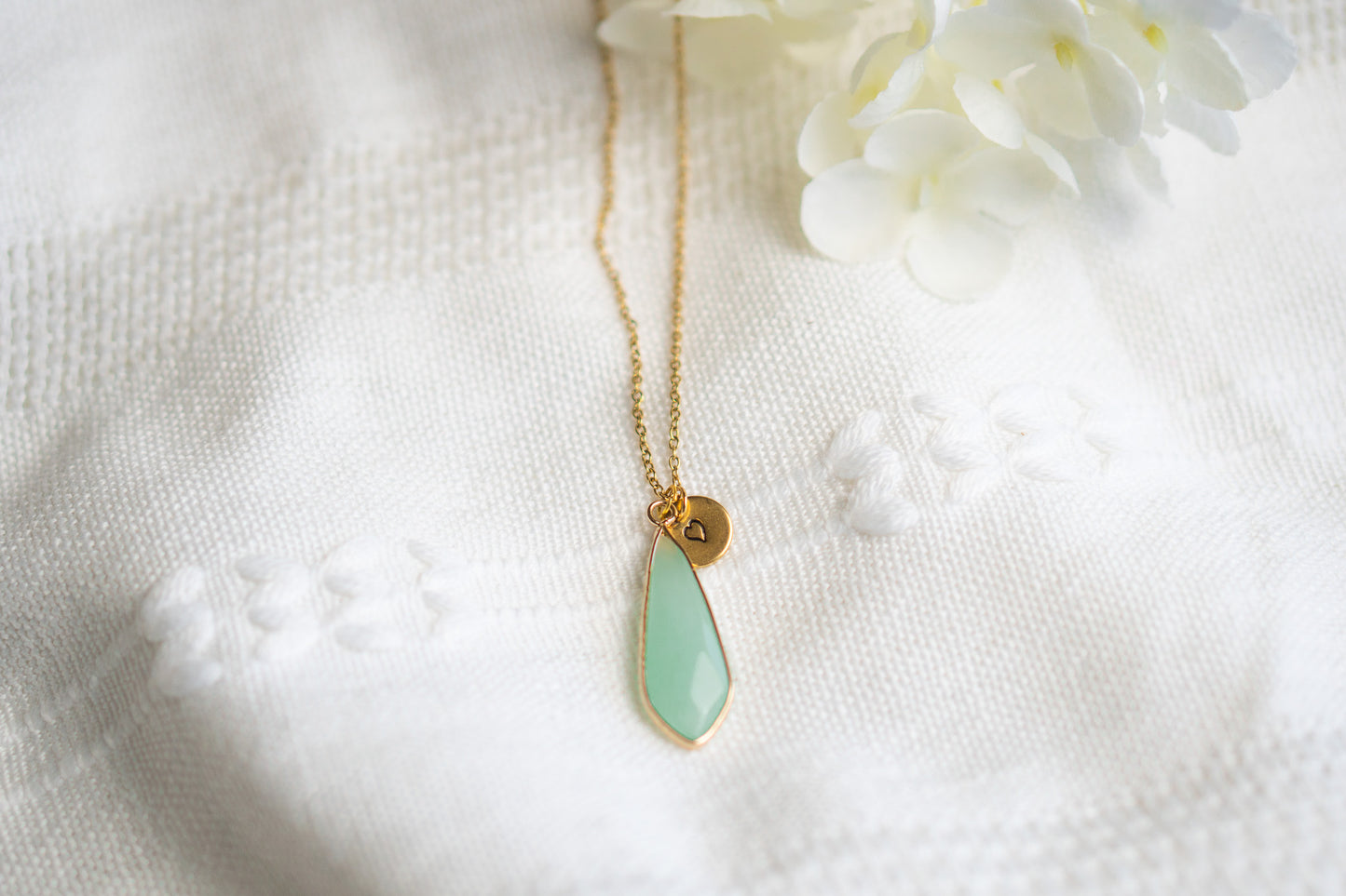 Natural Jade Drop Necklace