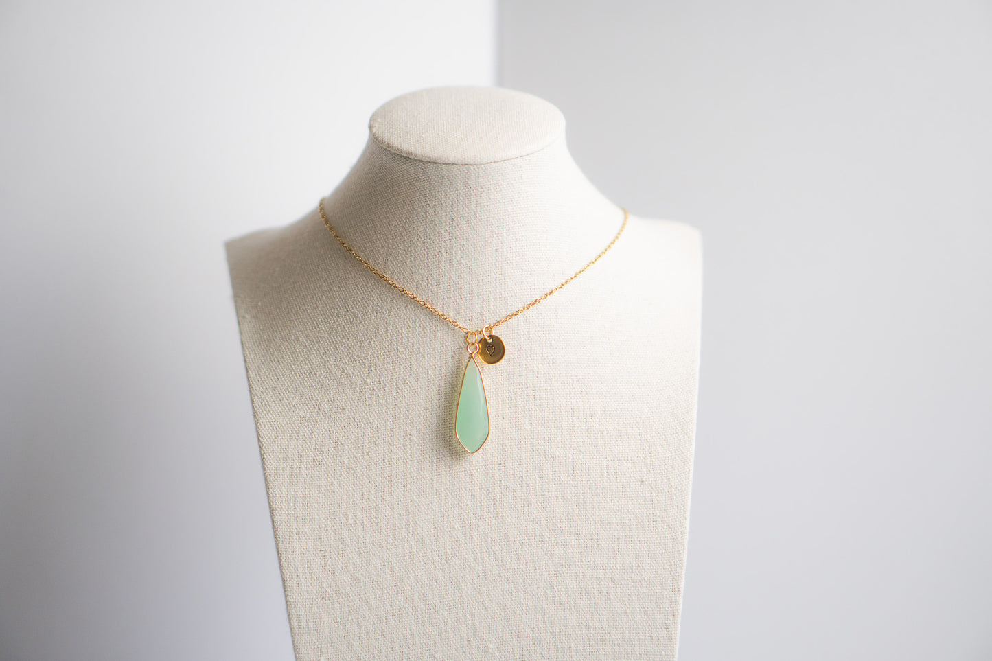 Natural Jade Drop Necklace