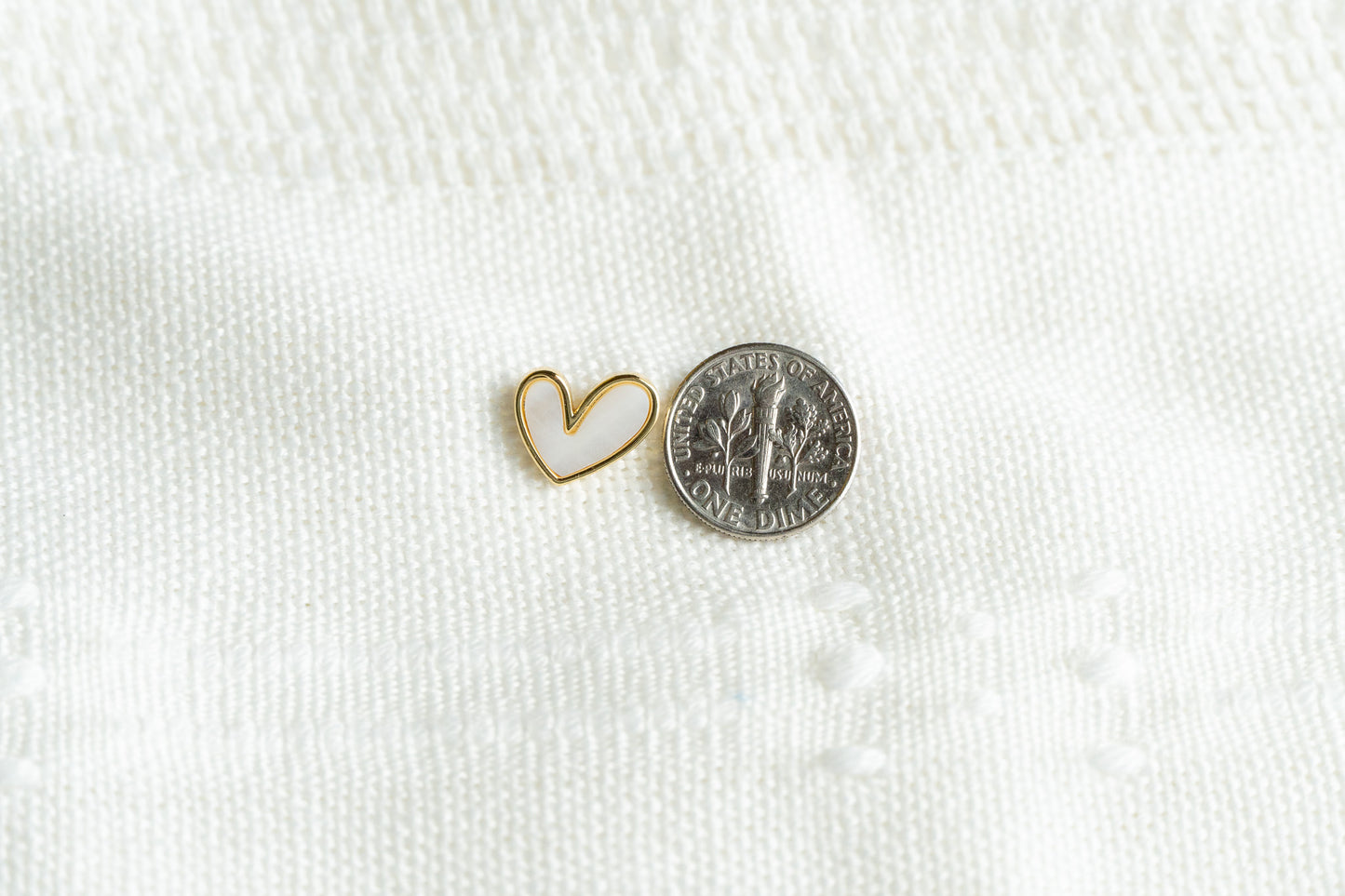 Natural Shell Heart Stud Earrings