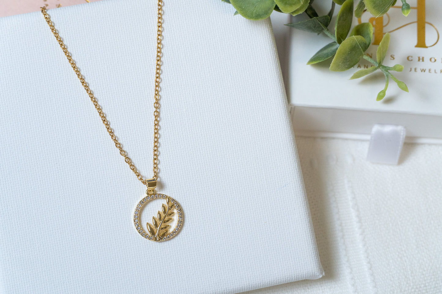 Leaf Ring Necklace