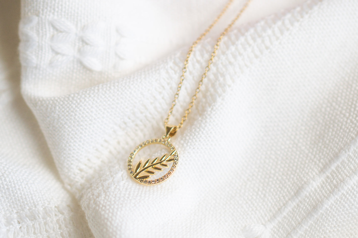 Leaf Ring Necklace