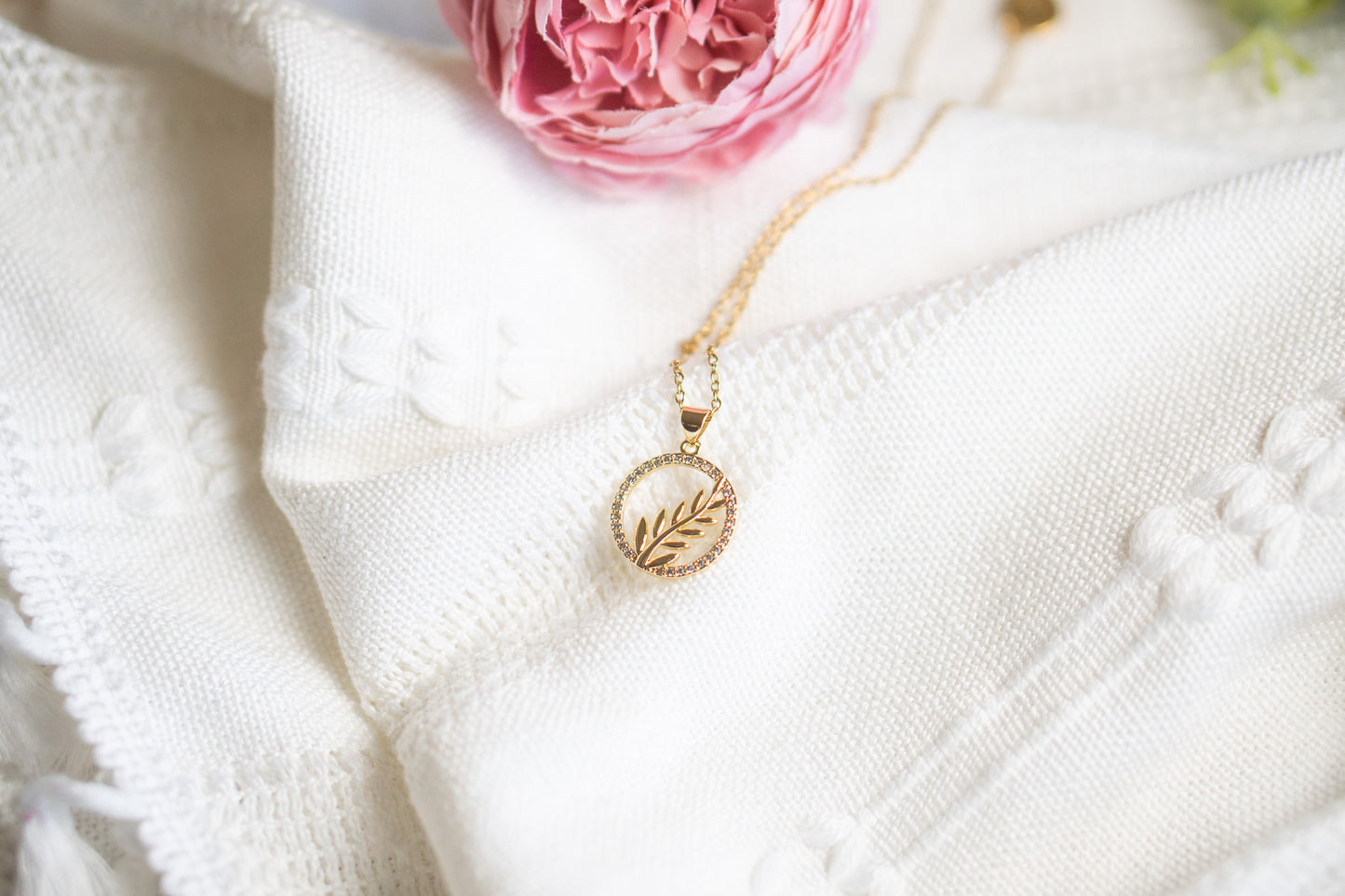 Leaf Ring Necklace