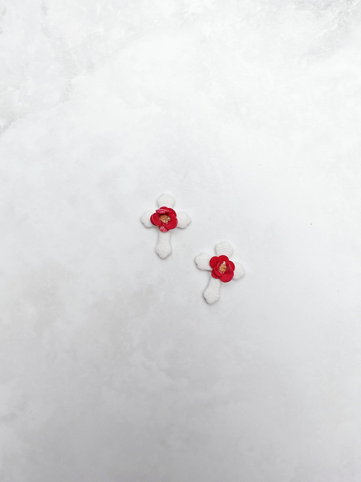Cross Rose Stud