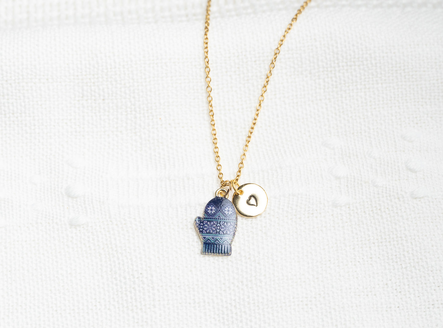 Winter Mitten Charm Necklace
