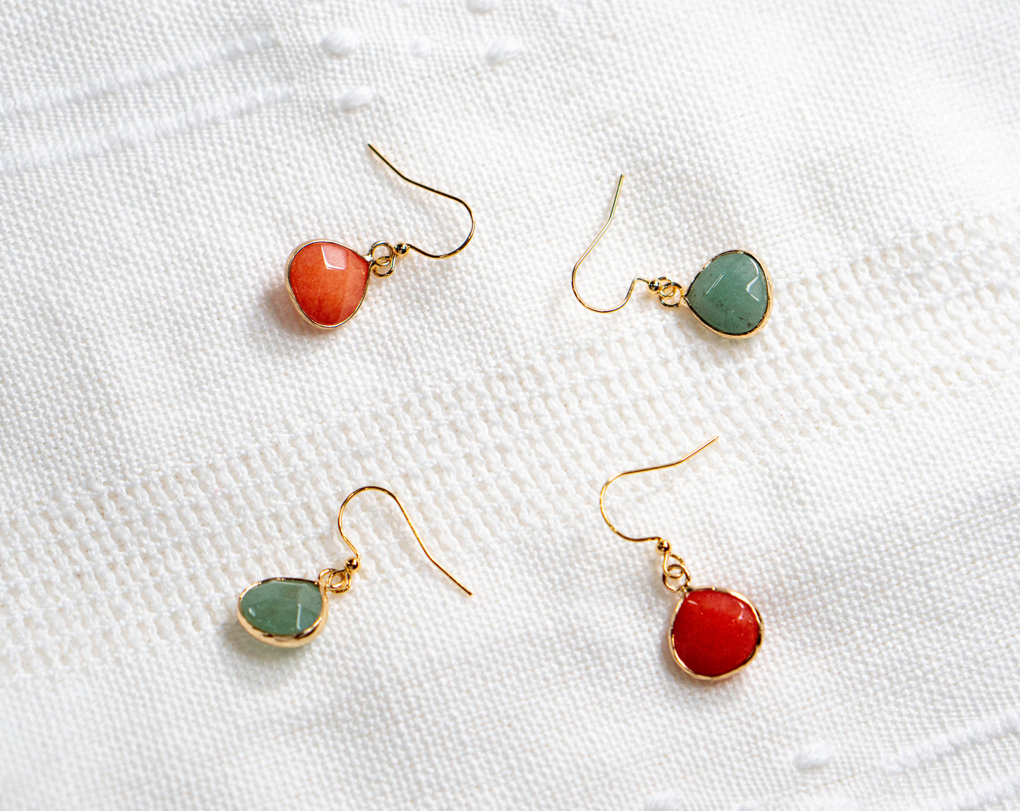 Natural Jade Gemstone Earrings
