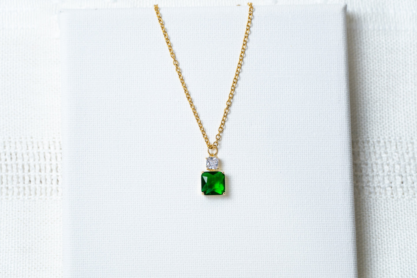 Emerald Cubic Zirconia Necklace
