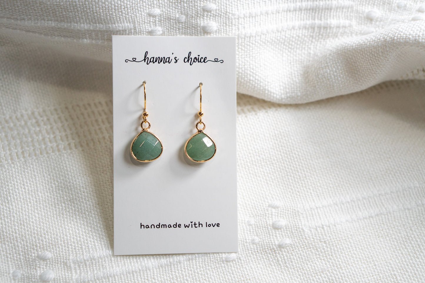 Natural Jade Gemstone Earrings