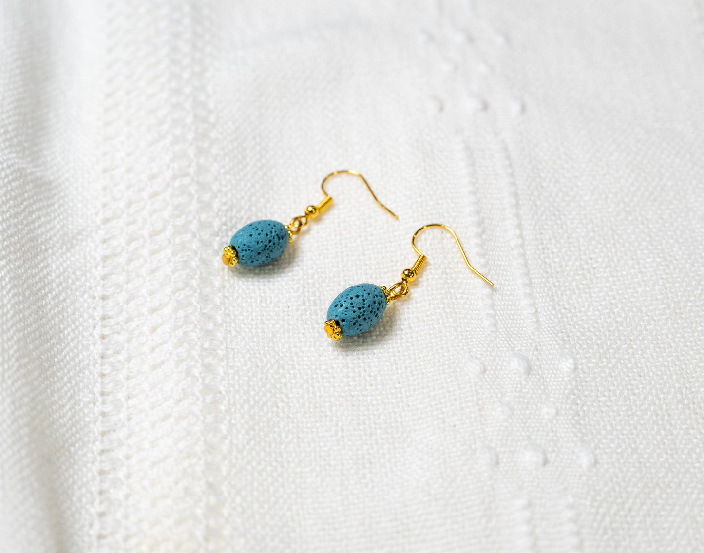 Natural lava rock earrings