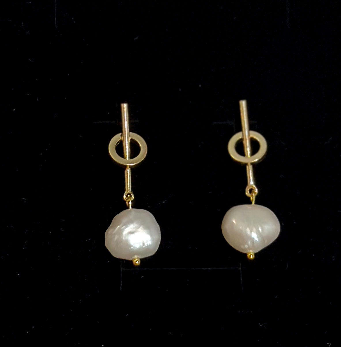 Stick Pearl Stud Earrings