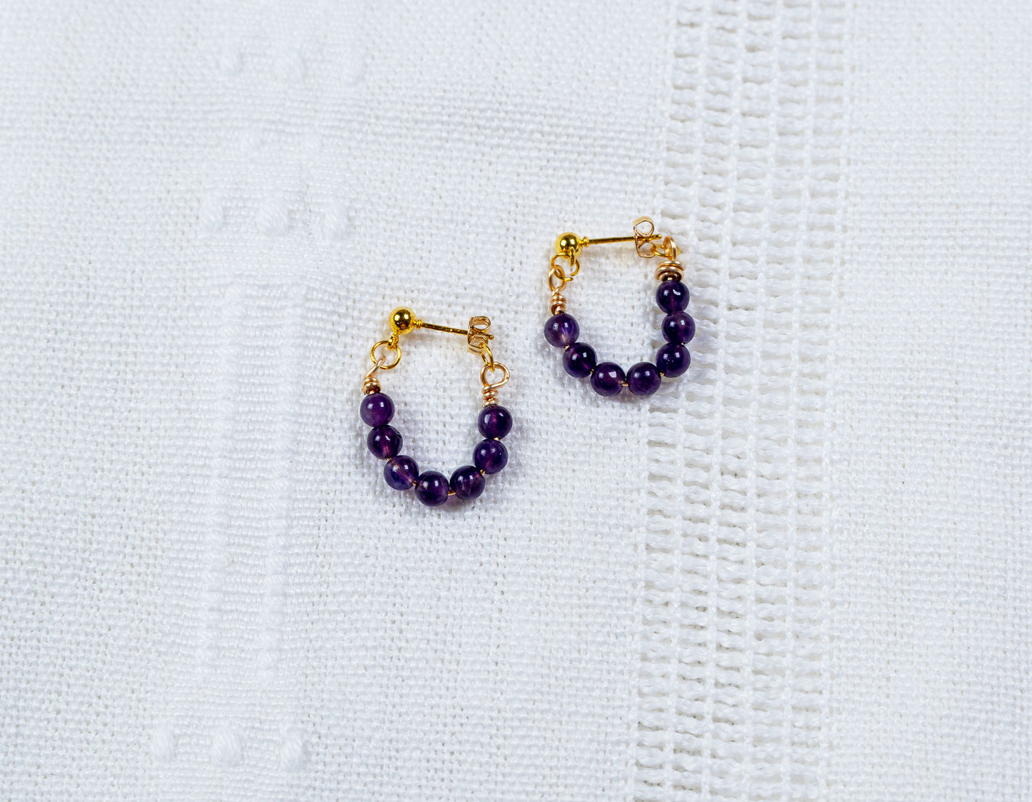 Amethyst Hoop