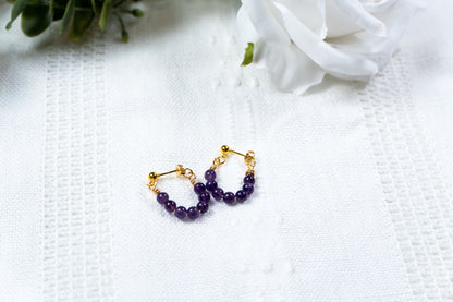 Amethyst Hoop