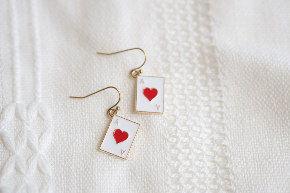 Ace of Hearts Earring