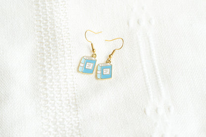 Cute Book Charm Earrings