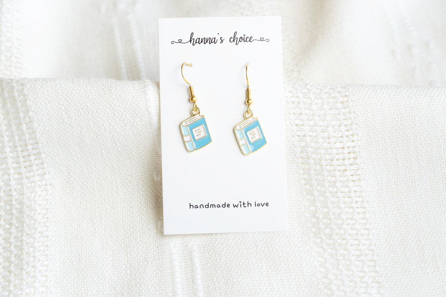 Cute Book Charm Earrings