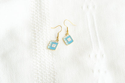 Cute Book Charm Earrings