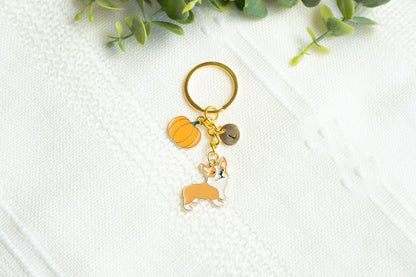 Fall Corgi Keychain