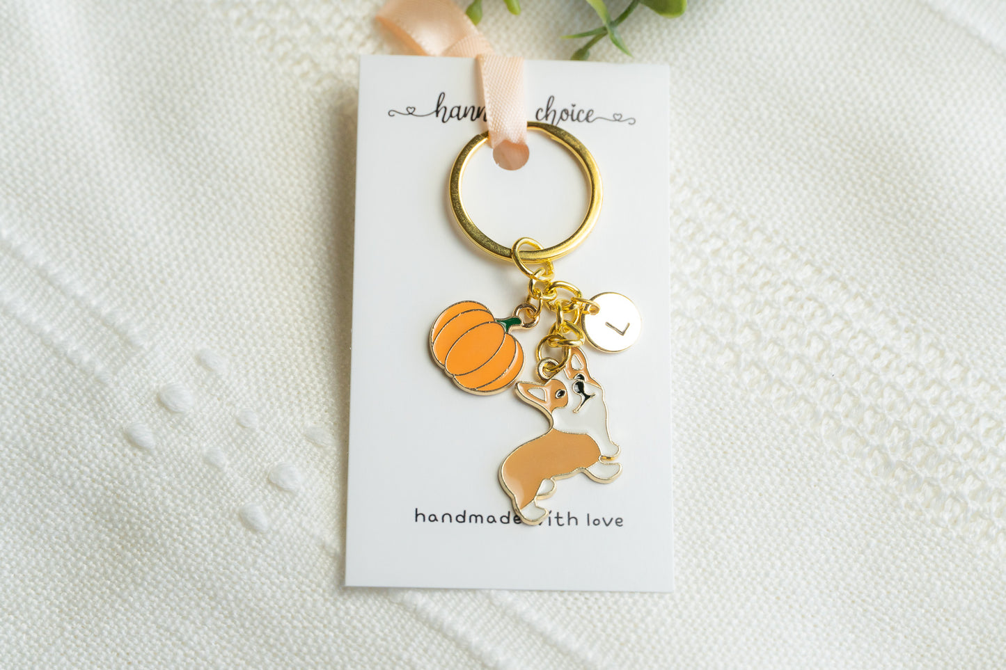 Fall Corgi Keychain