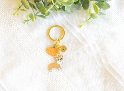 Fall Corgi Keychain