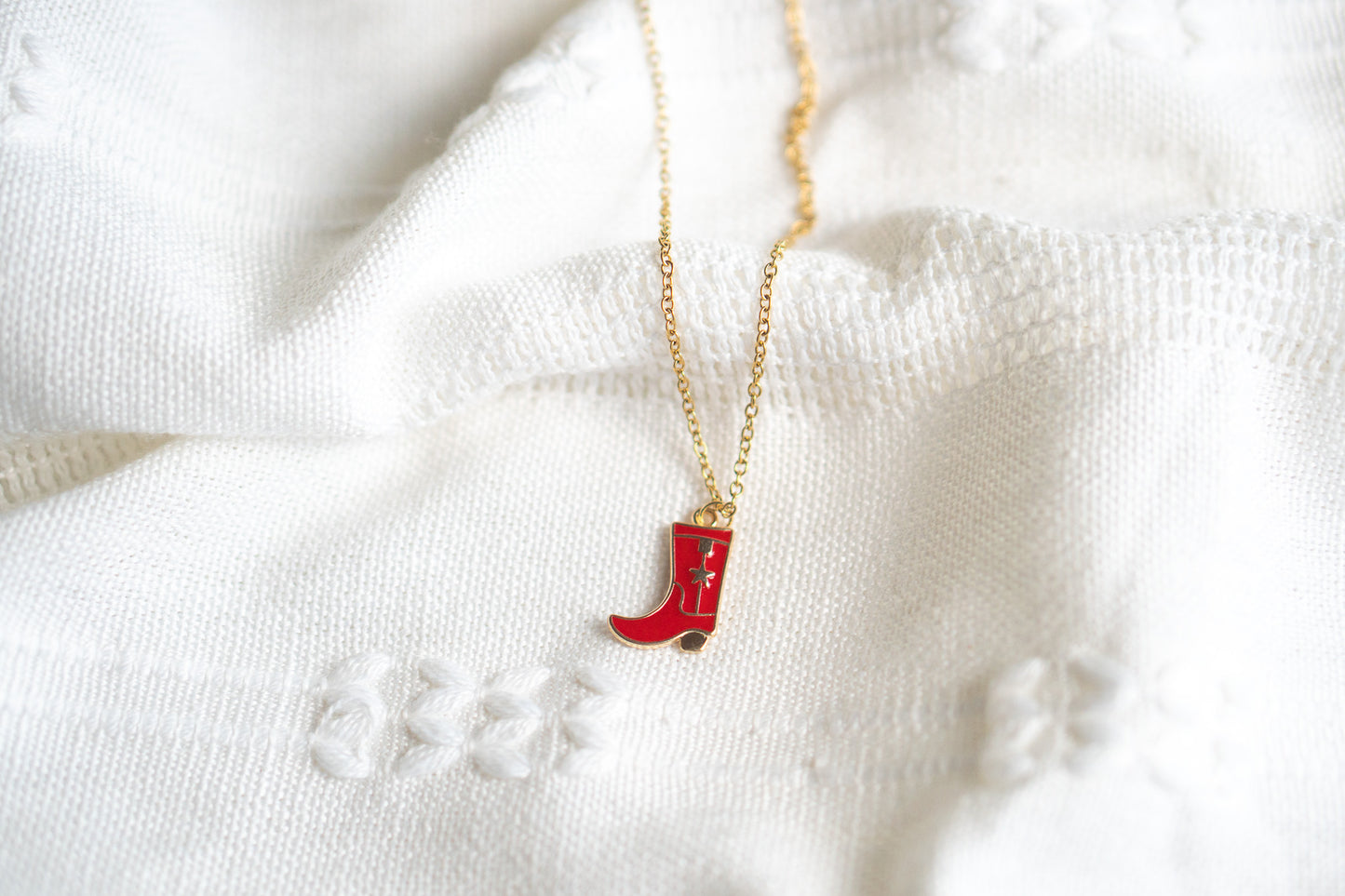 Cowboy Boots Charm Necklace