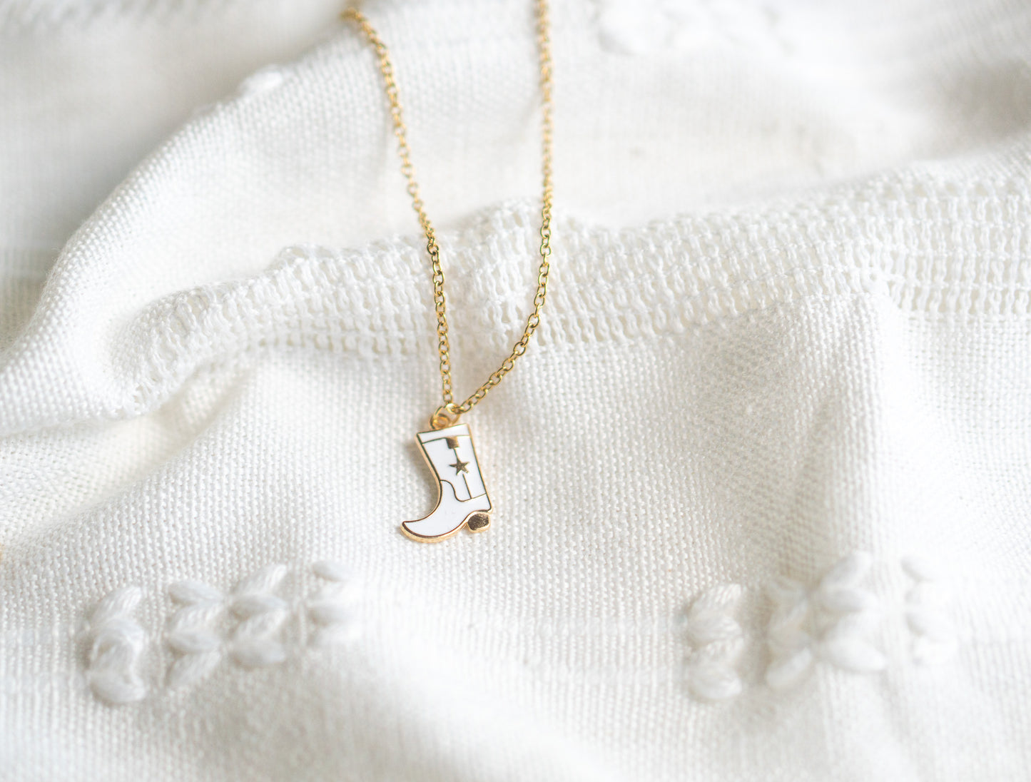 Cowboy Boots Charm Necklace