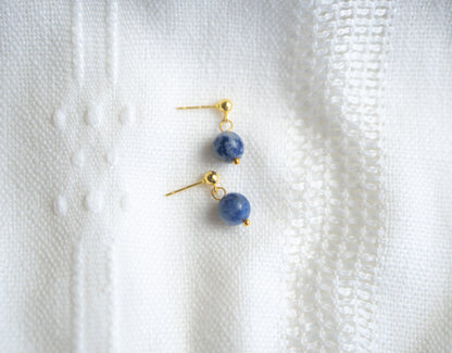 Blue Spot Jasper Drop Earrings