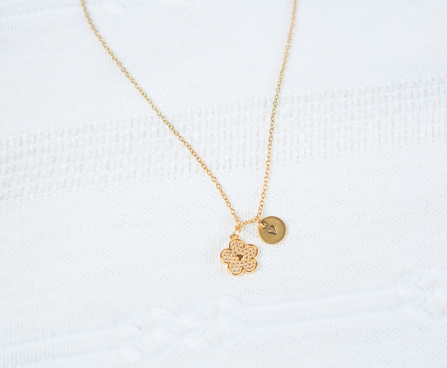 Flower Cubic Zirconia Necklace