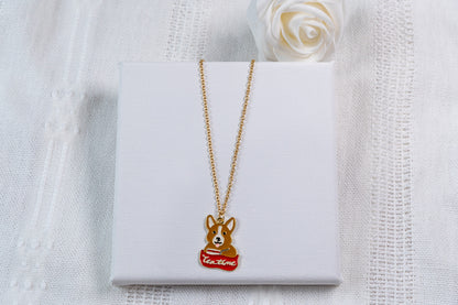 Corgi Tea Time Necklace