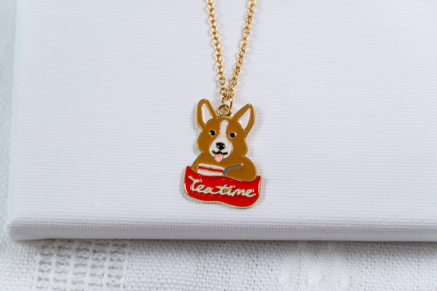 Corgi Tea Time Necklace