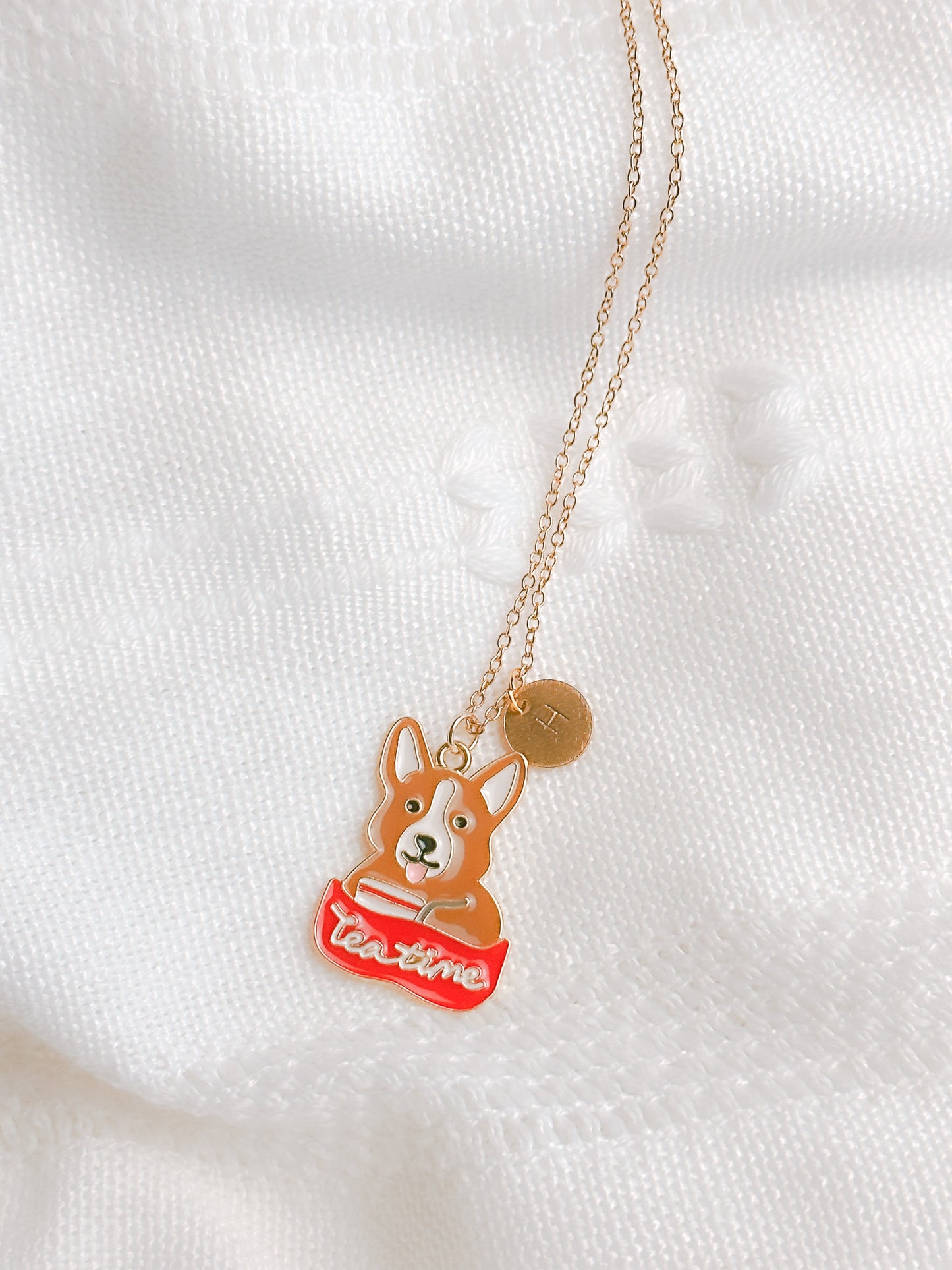 Corgi Tea Time Necklace