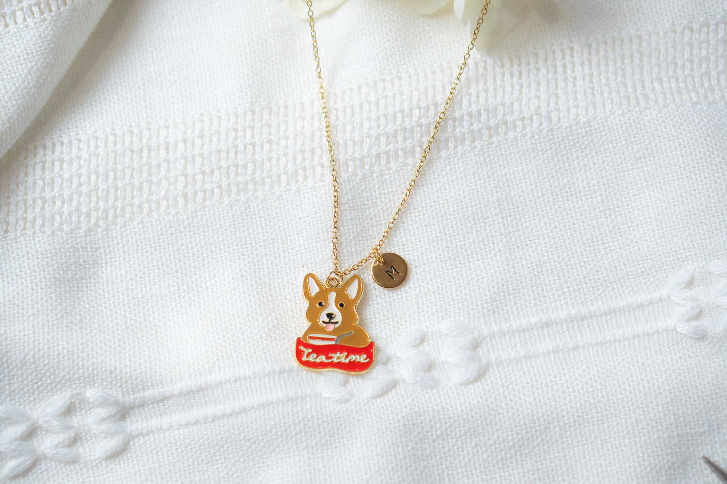 Corgi Tea Time Necklace