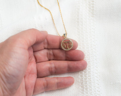 Libra pendant, scales of Justice Pendant necklace