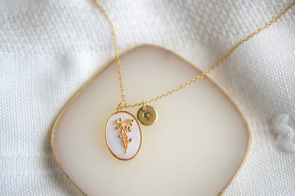 December Birth Flower Necklace