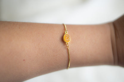 Simple Yellow - Orange Druzy Bracelet