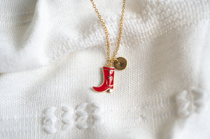 Cowboy Boots Charm Necklace