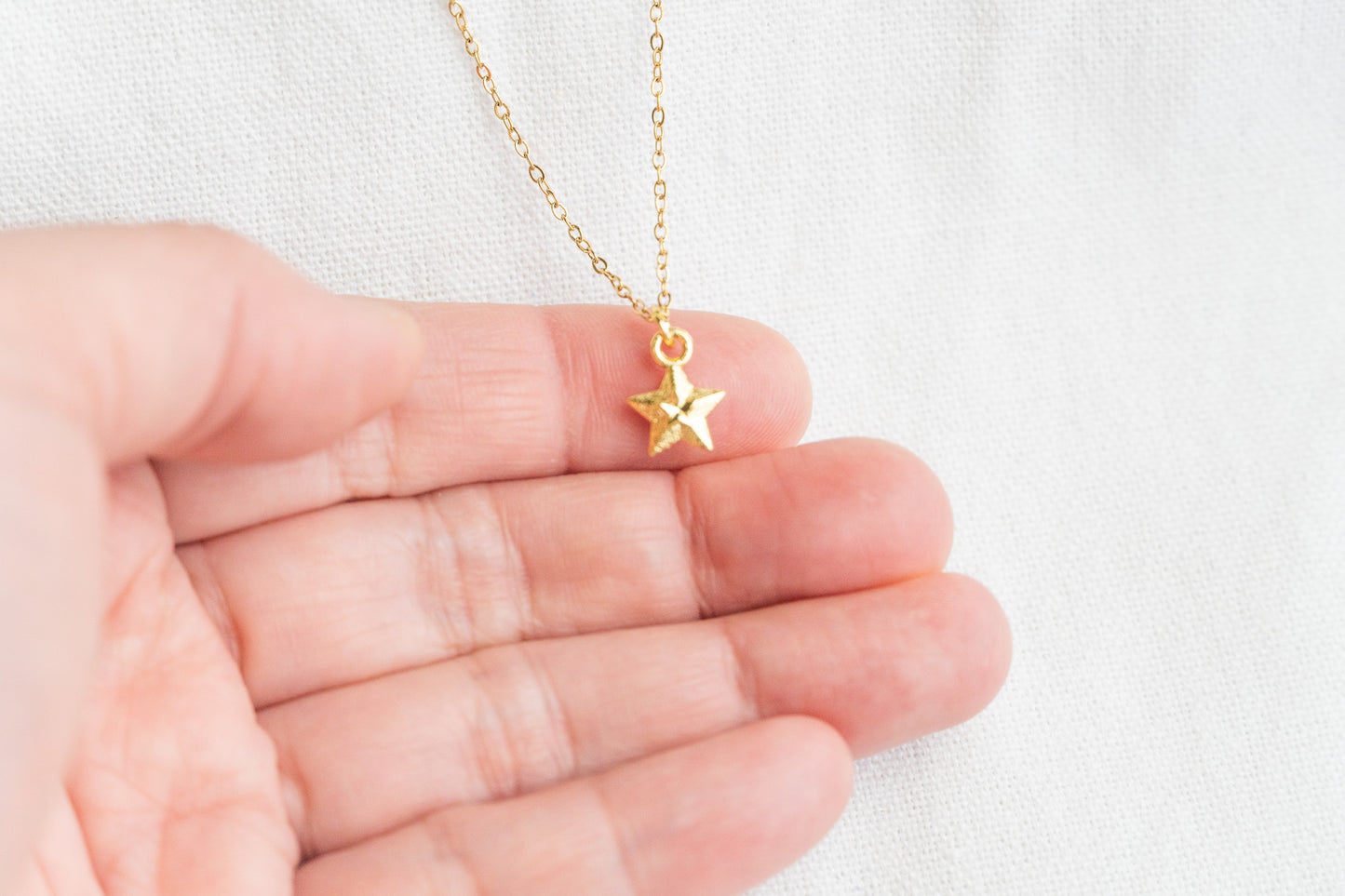 Small Gold Star Necklace