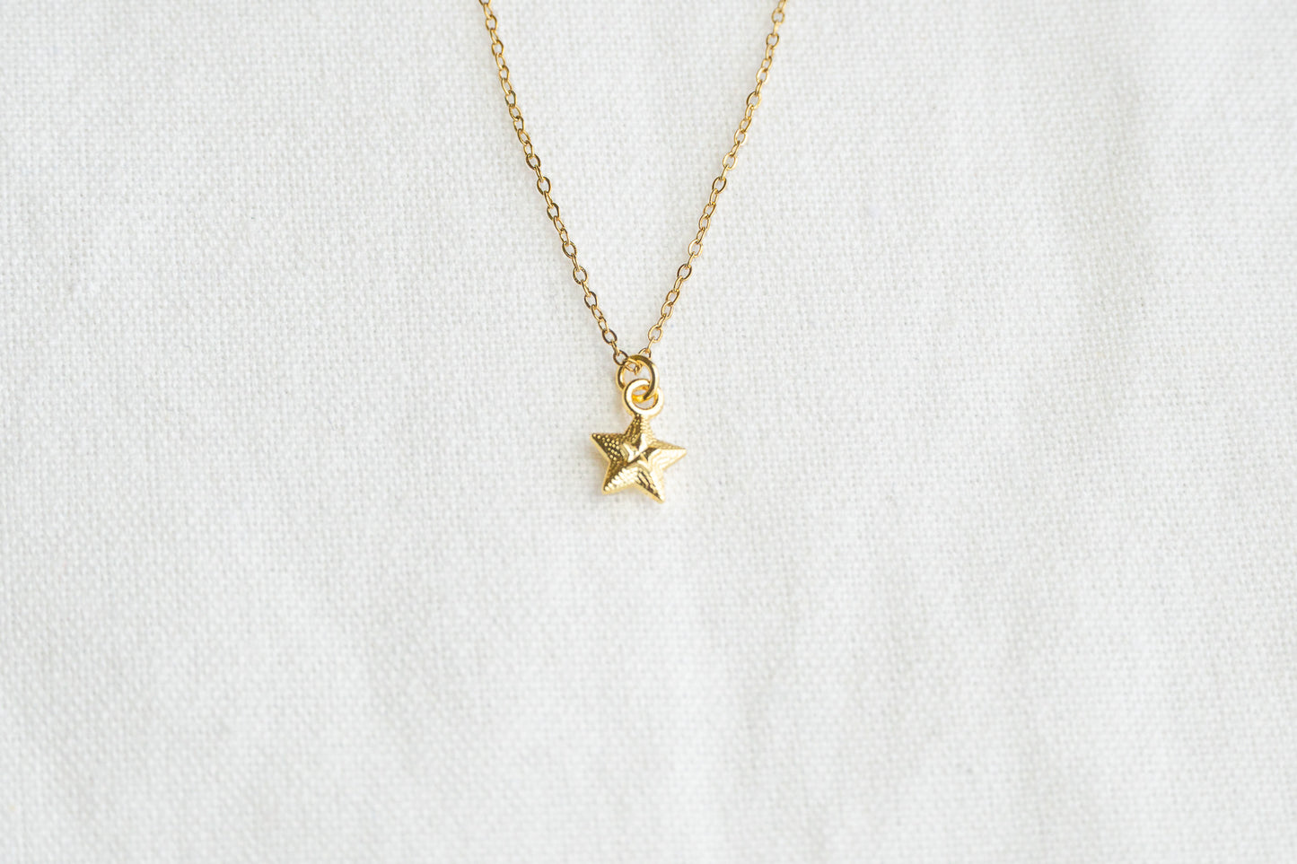 Small Gold Star Necklace