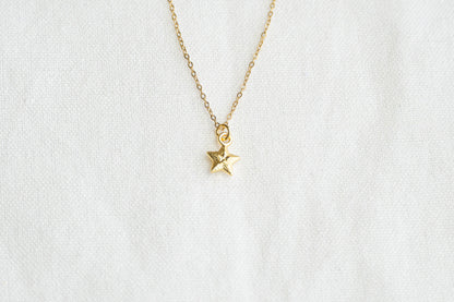 Small Gold Star Necklace