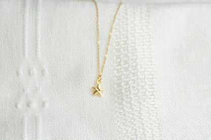 Small Gold Star Necklace